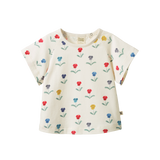 JUNIPER TEE | Delphine Blooms Print-Web-front