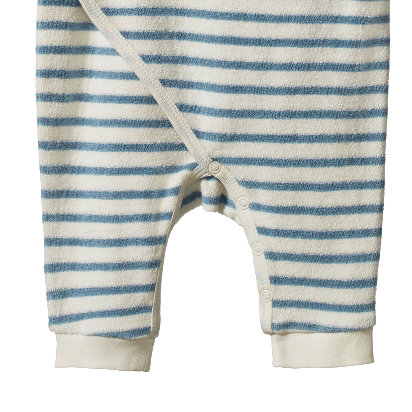 KIMONO STRETCH & GROW TERRY | Powder Blue Sailor Stripe-Extra Img - 3