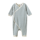KIMONO STRETCH & GROW TERRY | Powder Blue Sailor Stripe-Web-front