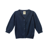 LIGHT COTTON KNIT CARDIGAN | Navy-Web-front