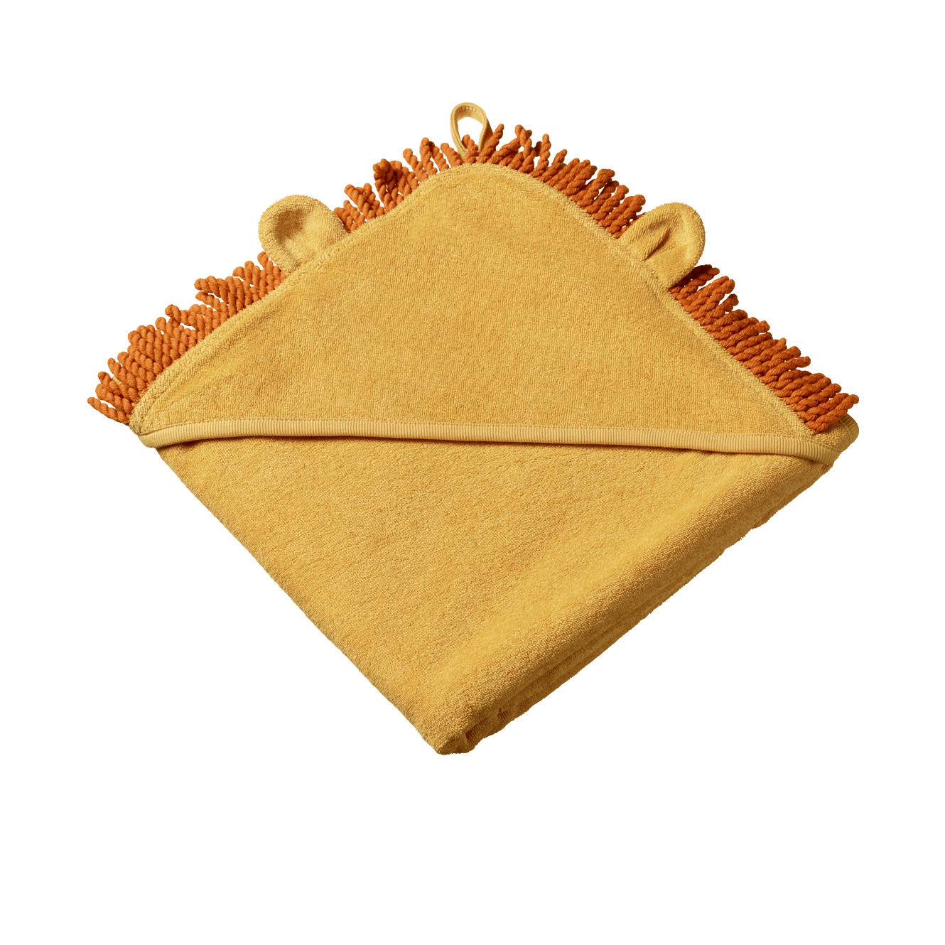 LION HOODED TOWEL | Golden-Web-front