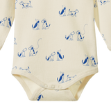LONG SLEEVE BODYSUIT | Dog Walk Print-Extra Img - 1