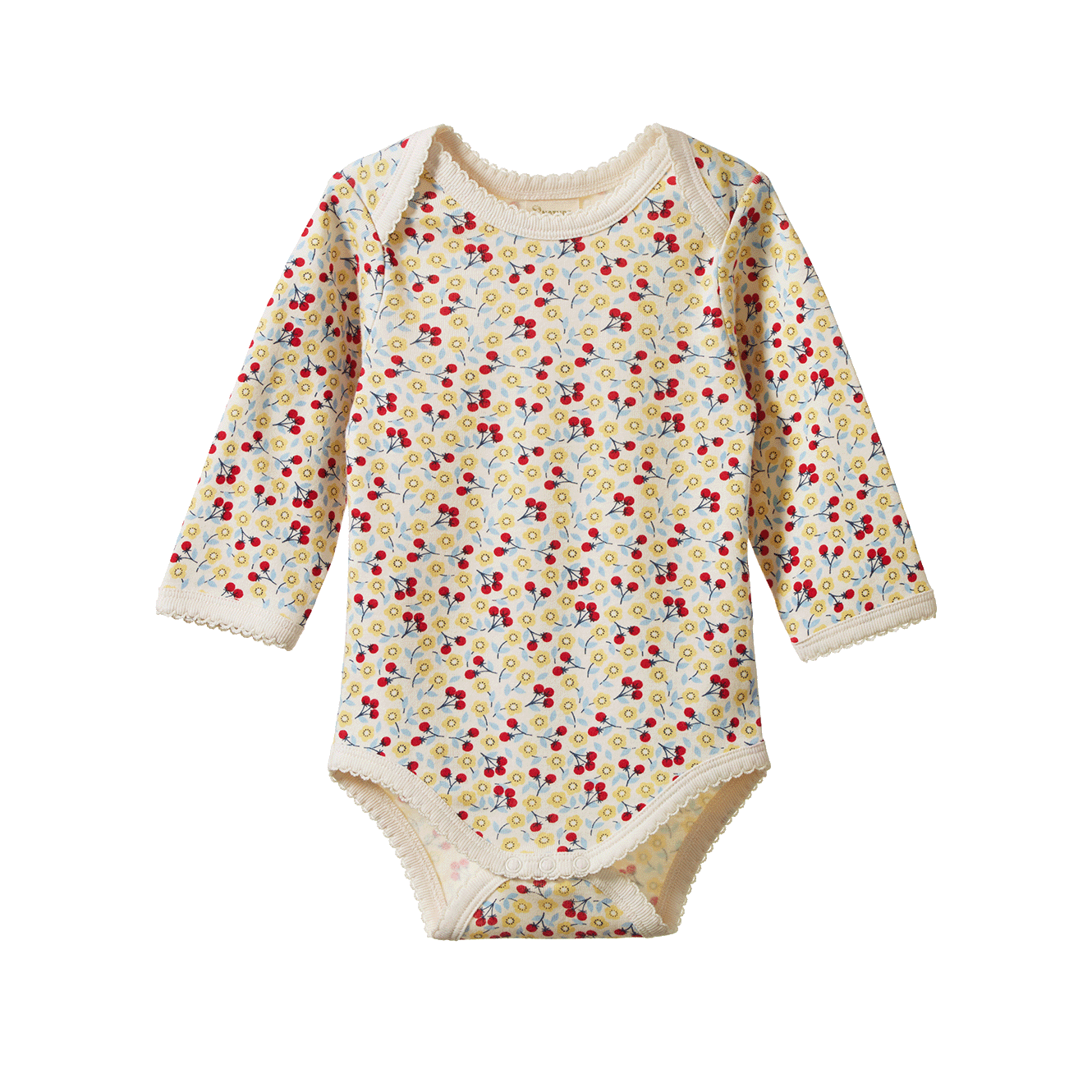 LONG SLEEVE BODYSUIT | Kitchen Garden Print-Web-front