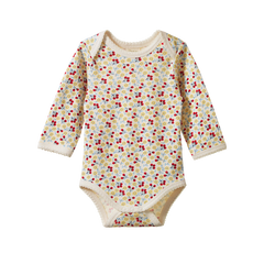 LONG SLEEVE BODYSUIT | Kitchen Garden Print-Web-front