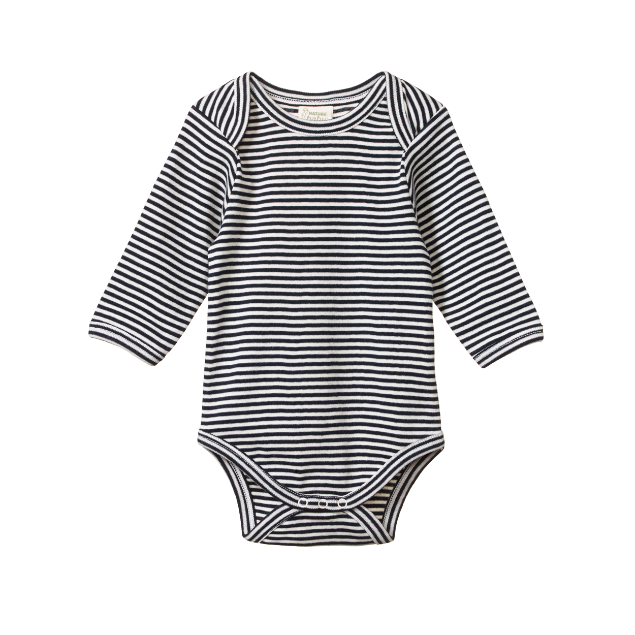 LONG SLEEVE BODYSUIT | Navy Stripe-Web-front