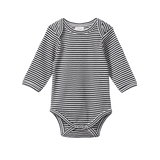 LONG SLEEVE BODYSUIT | Navy Stripe-Web-front