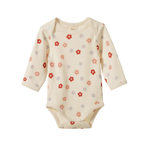 LONG SLEEVE BODYSUIT | Petite Flora Stamp Print-Web-front