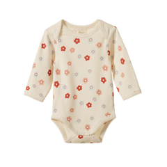 LONG SLEEVE BODYSUIT | Petite Flora Stamp Print-Web-front