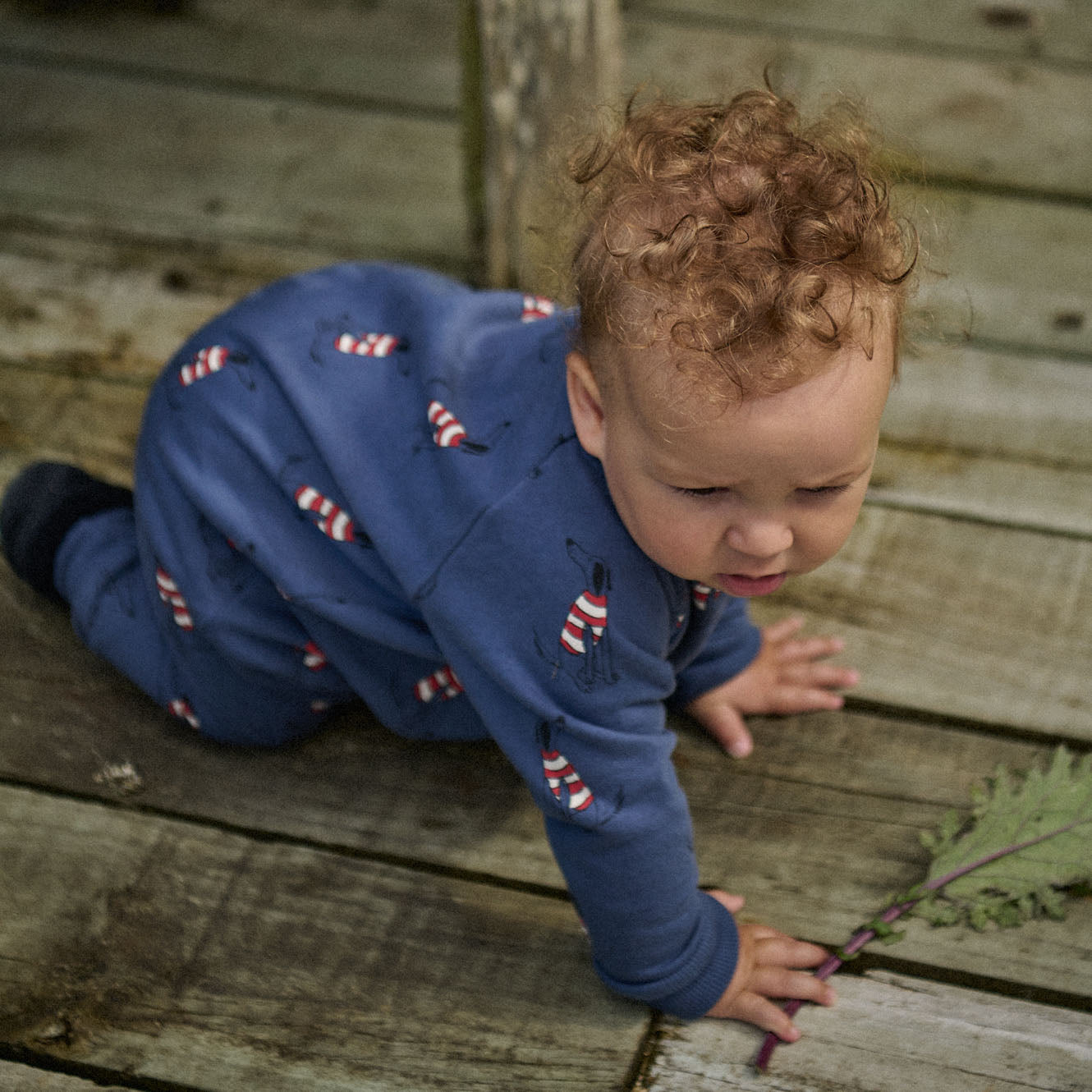 LONG SLEEVE JUNO ROMPER | Best Friend Indigo Print-Web-hover