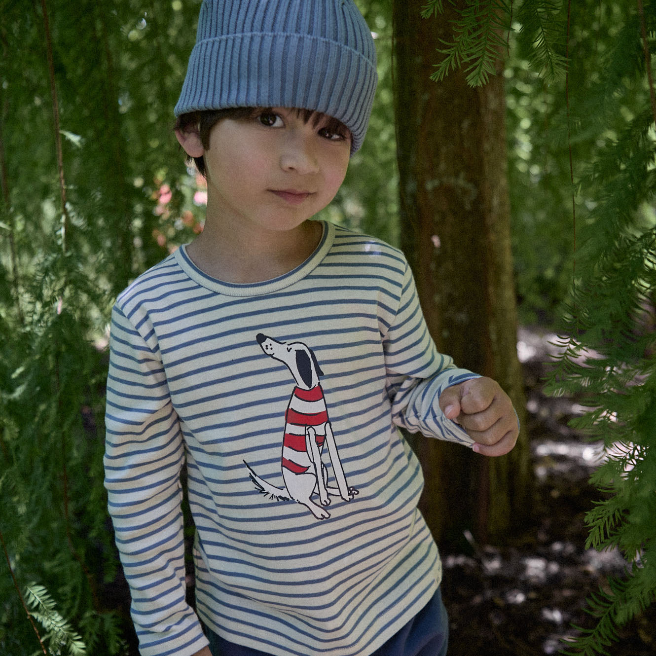 LONG SLEEVE RIVER TEE | Best Friend Stripe-Extra Img - 2