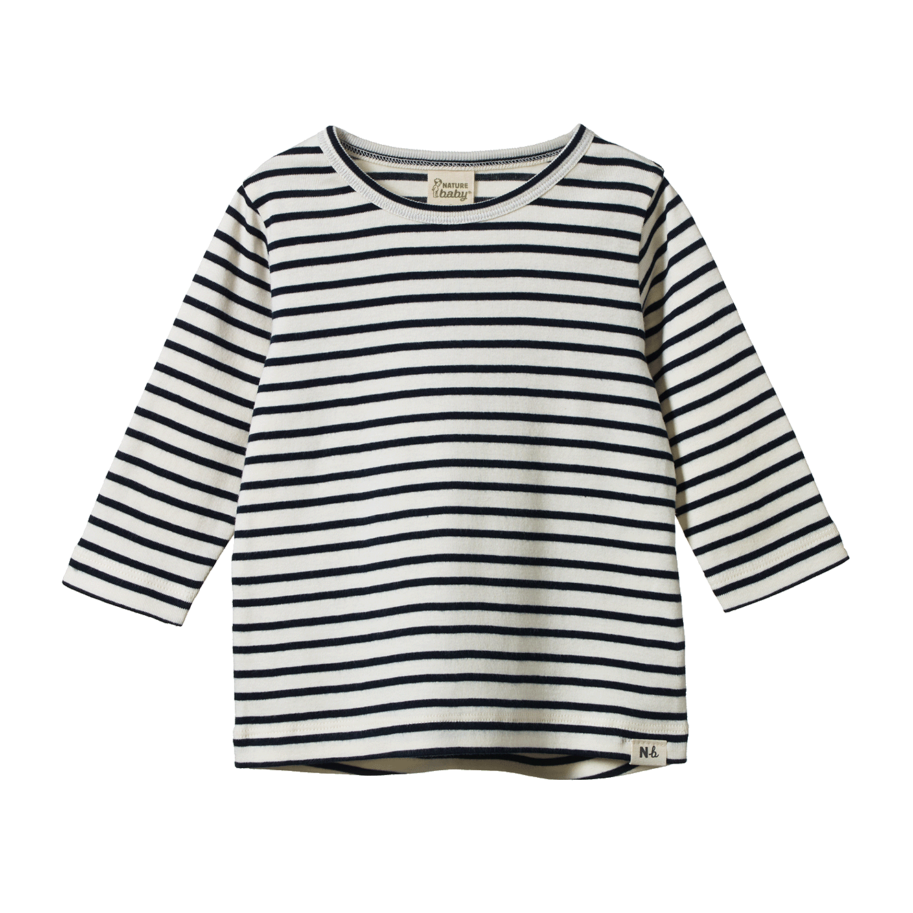 LONG SLEEVE RIVER TEE | Navy Sailor Stripe-Web-front