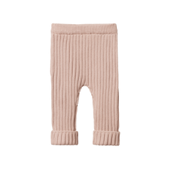 LOU PANTS COTTON KNIT | Rose Dust-Web-front