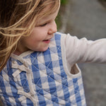 MARLO QUILTED VEST | Bluebelle Check-Extra Img - 1