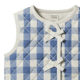 MARLO QUILTED VEST | Bluebelle Check-Extra Img - 3