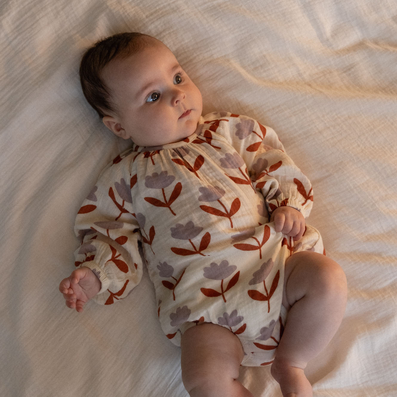 MEADOW BODYSUIT MUSLIN | Fleurette Print-Web-hover