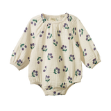 MEADOW BODYSUIT MUSLIN | Winter Berry Natural Print-Web-front