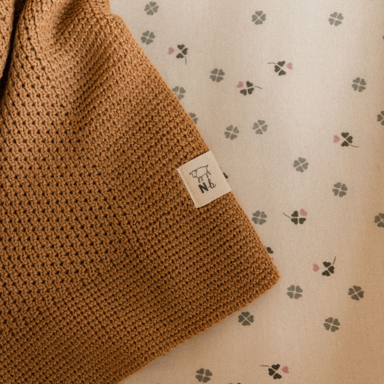 MERINO KNIT BLANKET | Caramel-Extra Img - 1