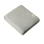 MERINO KNIT BLANKET | Light Grey Marl-Web-front