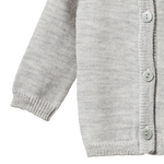 MERINO KNIT CARDIGAN | Light Grey Marl-Extra Img - 1