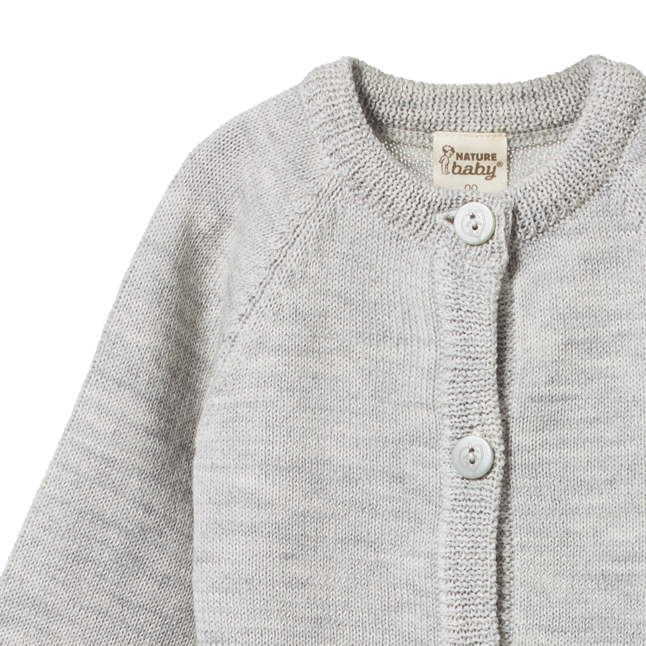 MERINO KNIT CARDIGAN | Light Grey Marl-Web-hover