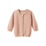 MERINO KNIT CARDIGAN | Rose Dust-Web-front