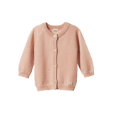MERINO KNIT CARDIGAN | Rose Dust-Web-front