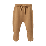MERINO KNIT FOOTED ROMPERS | Caramel-Web-front