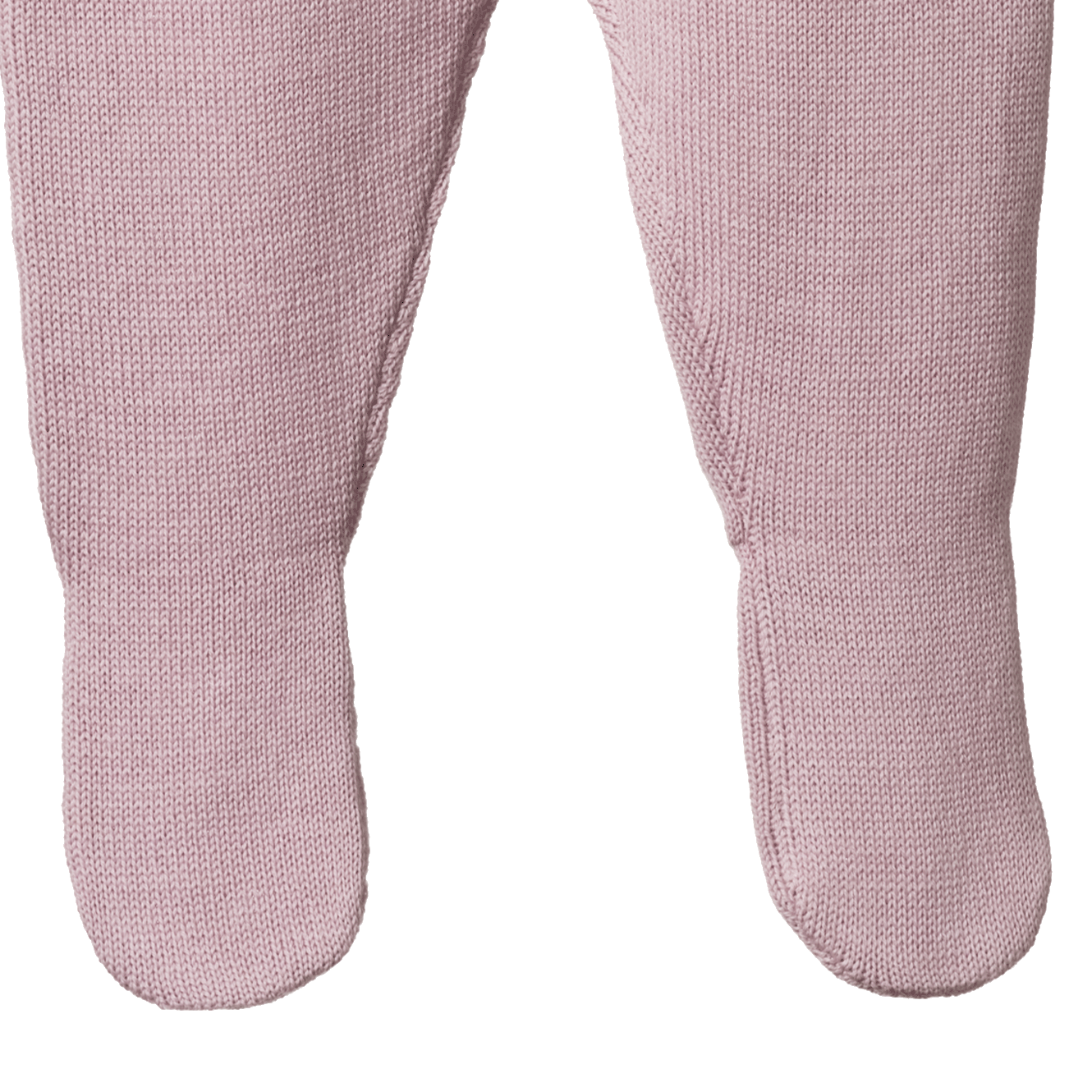 MERINO KNIT FOOTED ROMPERS | Lilac-Extra Img - 1