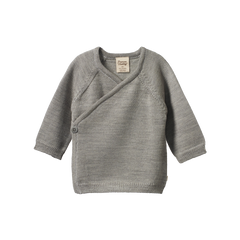 MERINO KNIT KIMONO JACKET | Grey Marl-Web-front