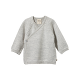 MERINO KNIT KIMONO JACKET | Light Grey Marl-Web-front