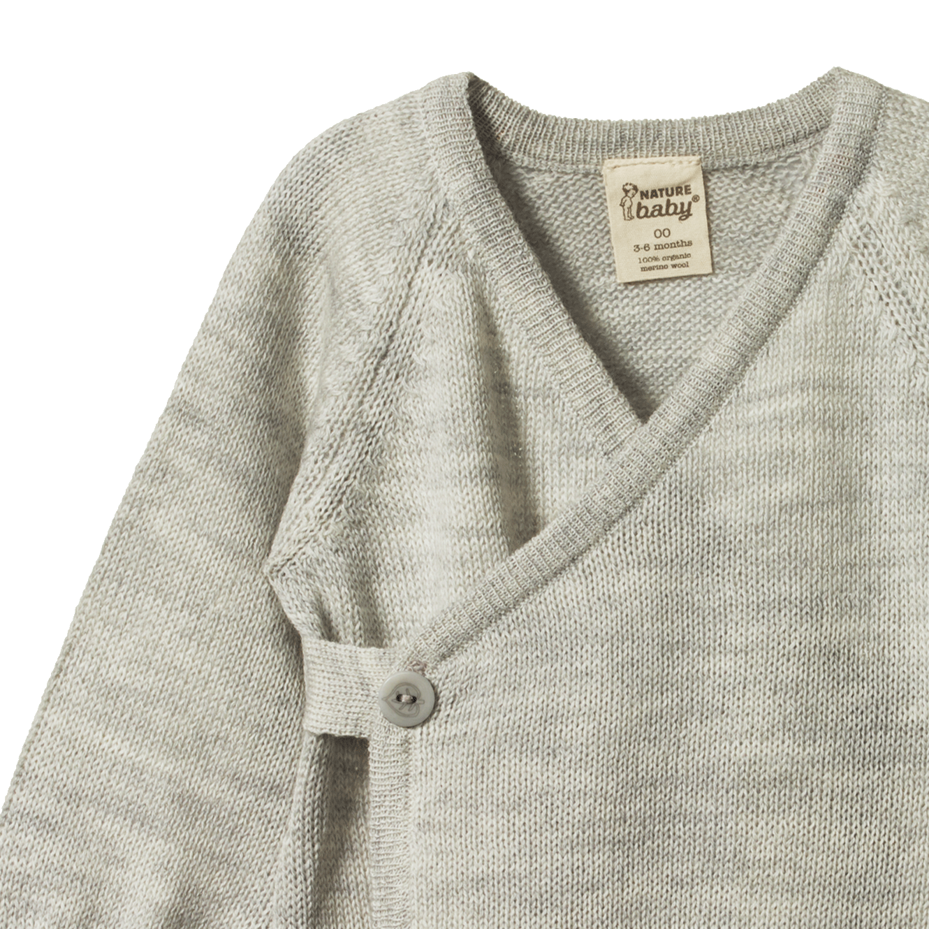MERINO KNIT KIMONO JACKET | Light Grey Marl-Web-hover