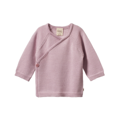 MERINO KNIT KIMONO JACKET | Lilac-Web-front