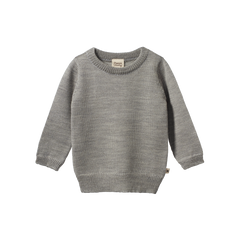 MERINO KNIT PULLOVER | Grey Marl-Web-front