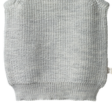 MERINO KNIT VEST | Light Grey Marl Chunky Knit-Extra Img - 1