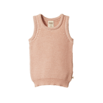MERINO KNIT VEST | Rose Dust Chunky Knit-Web-front