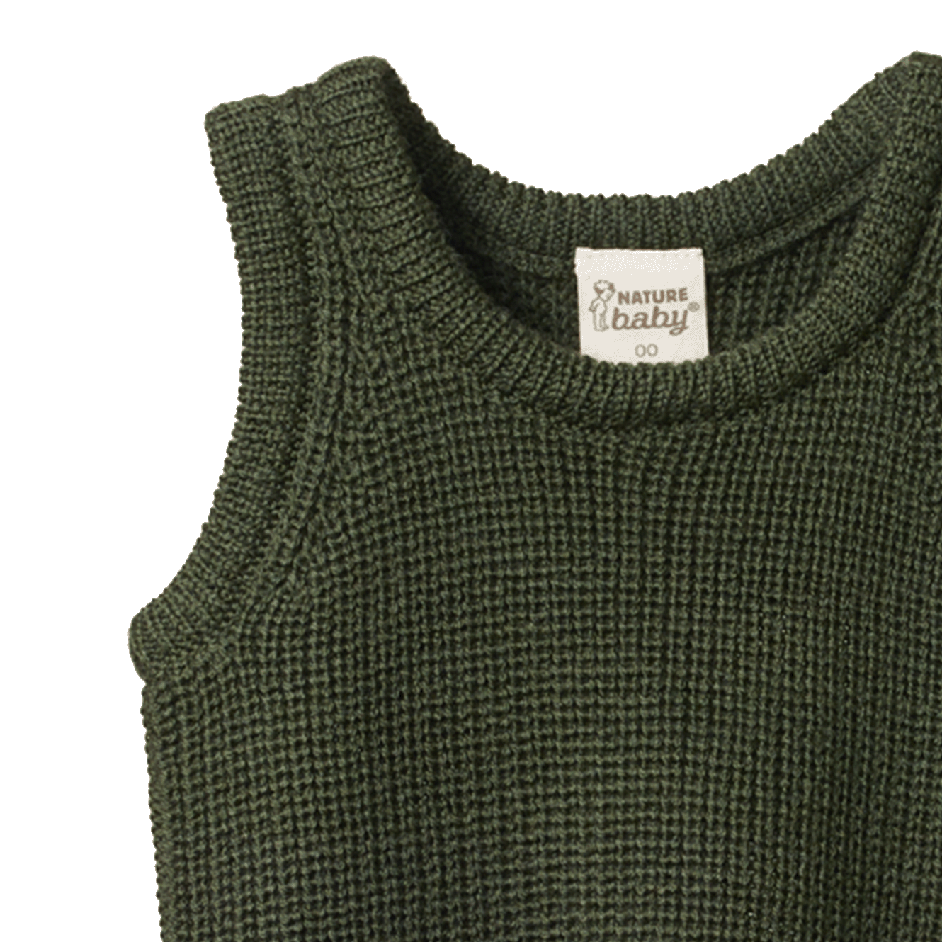 MERINO KNIT VEST | Thyme Chunky Knit-Extra Img - 1