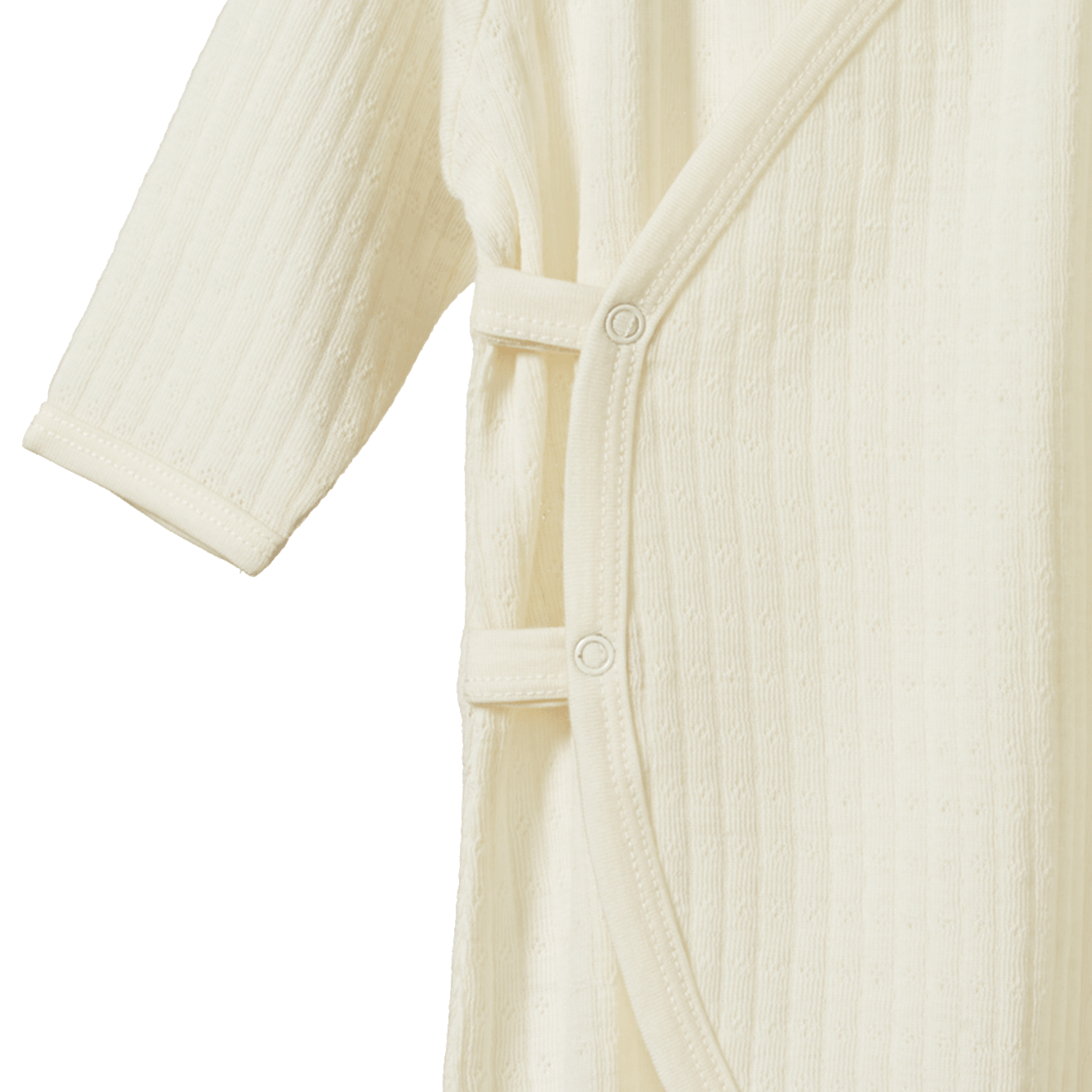 MER ESS KIMONO STRETCH & GROW POINTELLE | Natural-Extra Img - 1