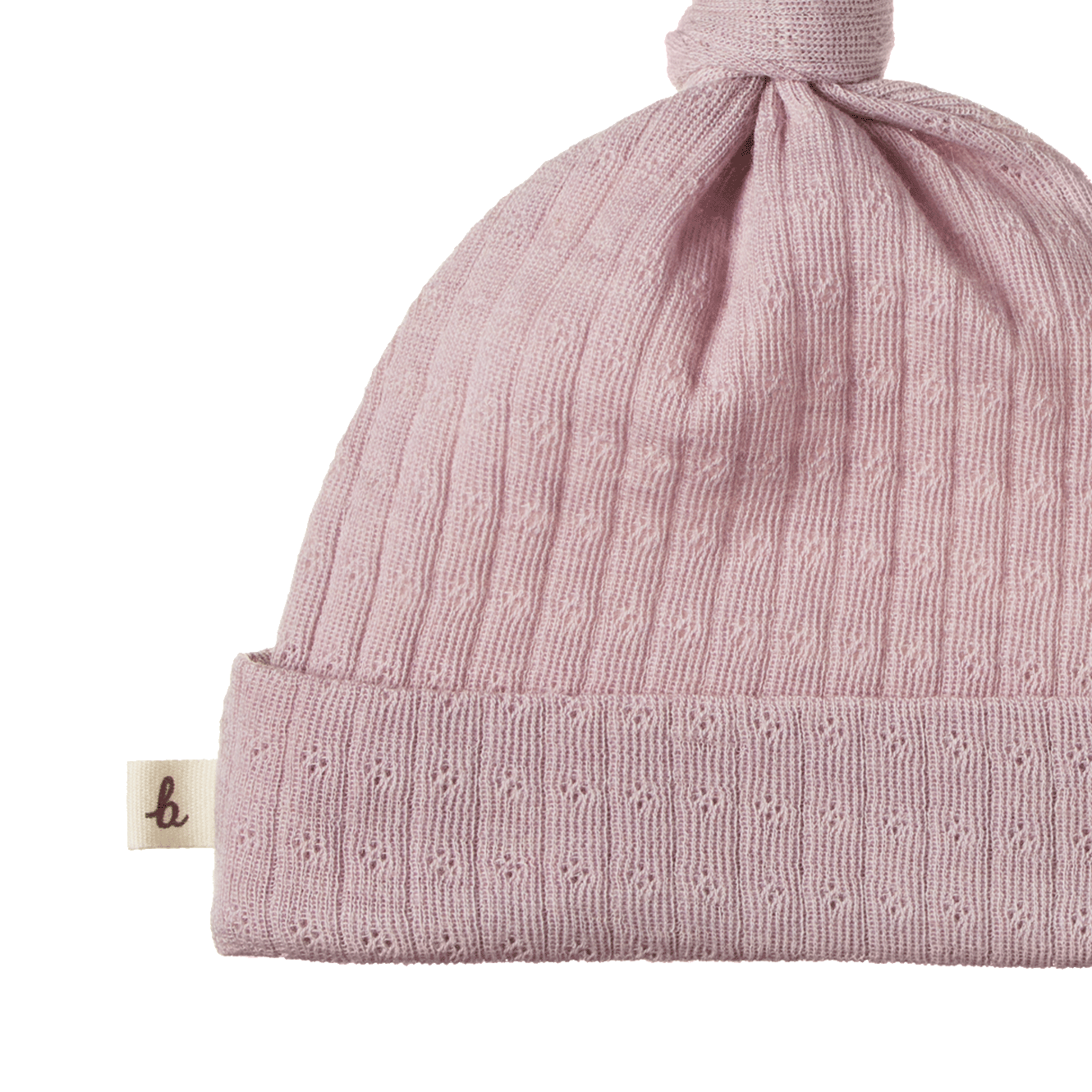 MER ESS KNOTTED BEANIE POINTELLE | Lilac-Extra Img - 1
