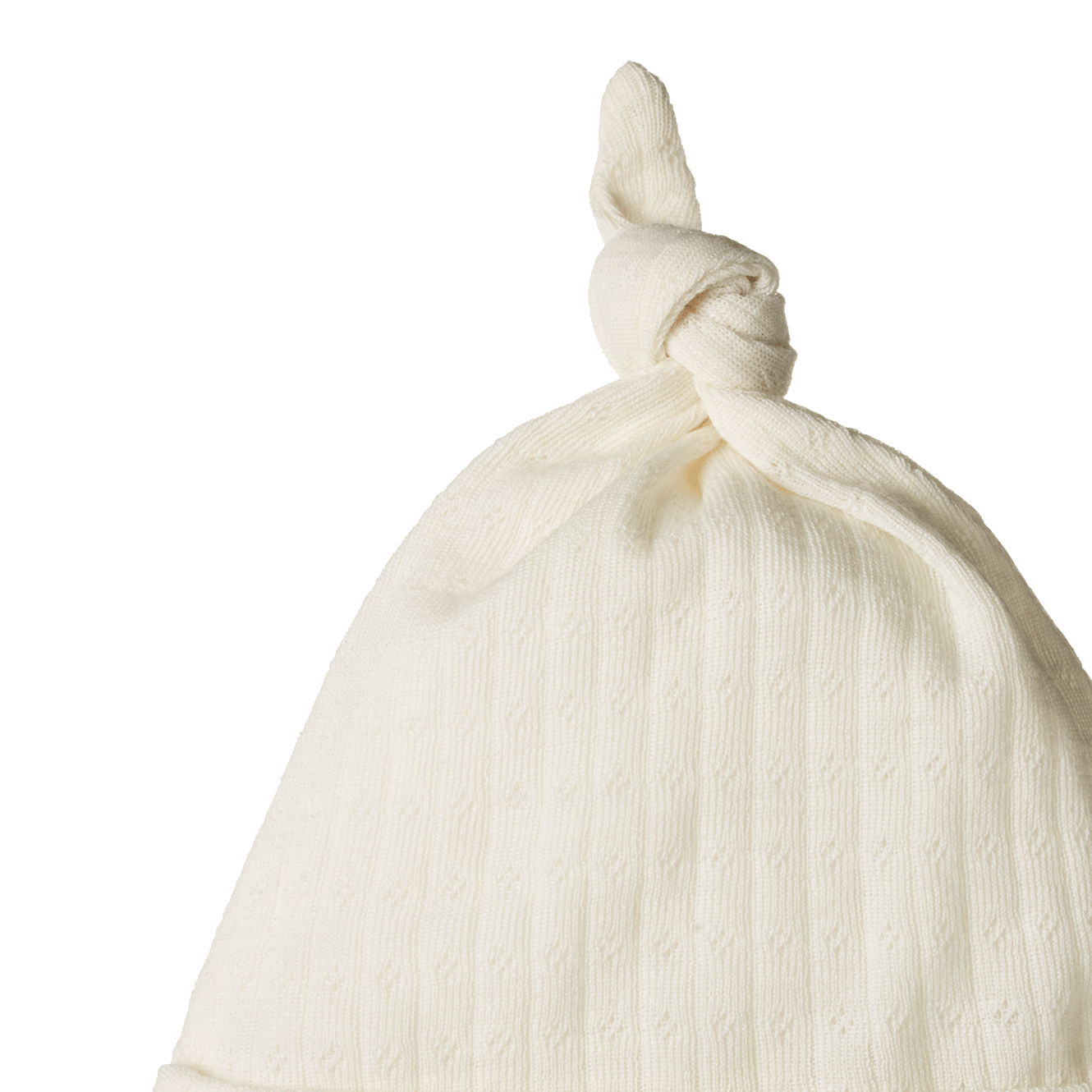 MER ESS KNOTTED BEANIE POINTELLE | Natural-Web-hover