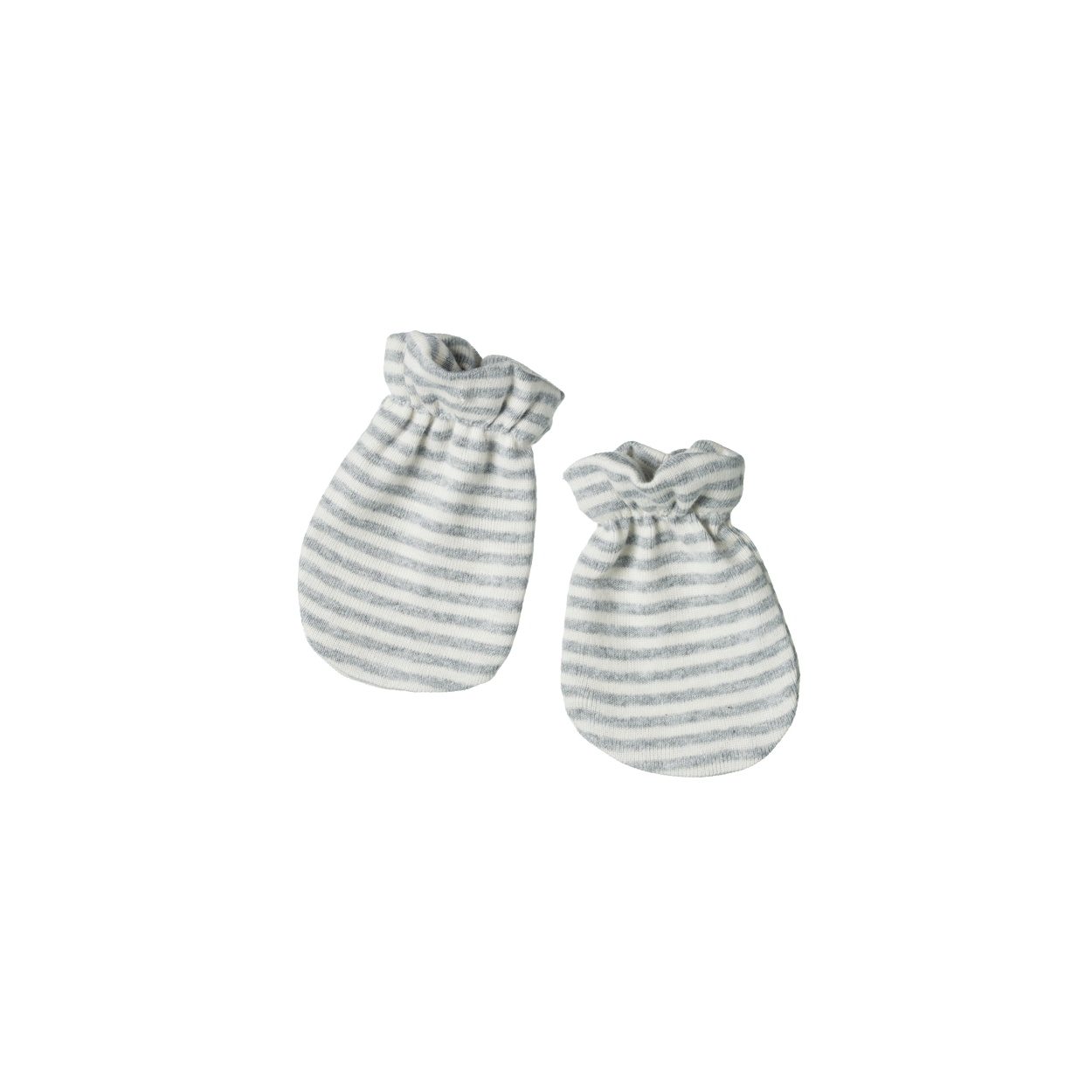 NEWBORN MITTENS | Grey Marl Stripe-Web-front