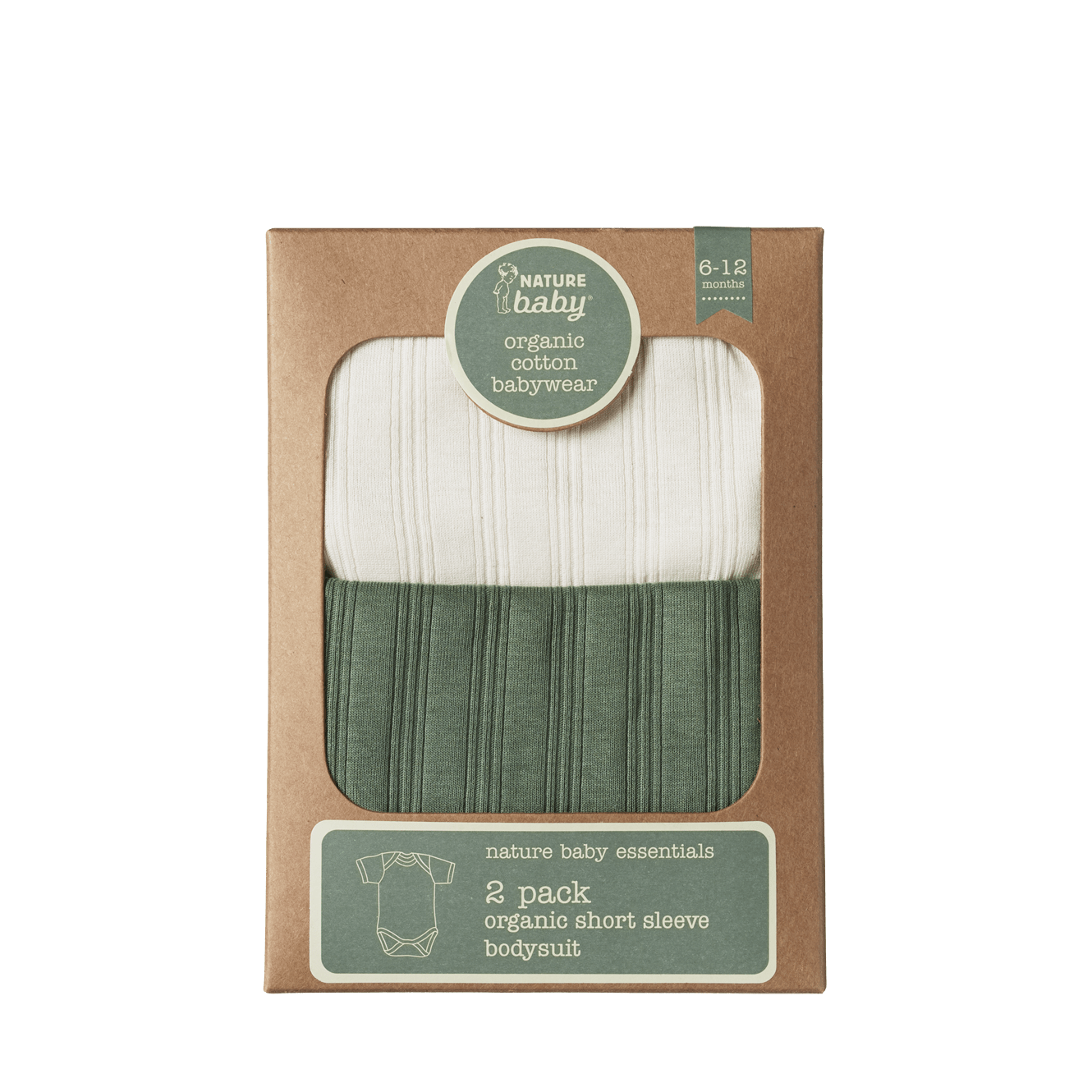 S/S BODYSUIT DERBY 2 PACK | Natural/Nettle-Extra Img - 2