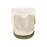 DRIBBLE BIBS 3 PACK | Nettle Pinstripe/Natural/Nettle-Web-front