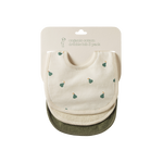 DRIBBLE BIBS 3 PACK | Pears/Natural/Nettle-Web-front