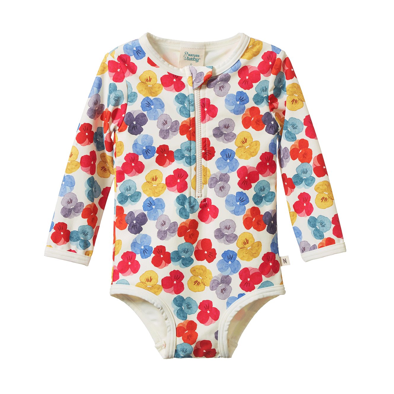 ONE PIECE BATHING SWIMSUIT | Painted Delphine Print-Web-front