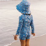 ONE PIECE BATHING TRUNKS | Blue Snorkel Print-Extra Img - 1