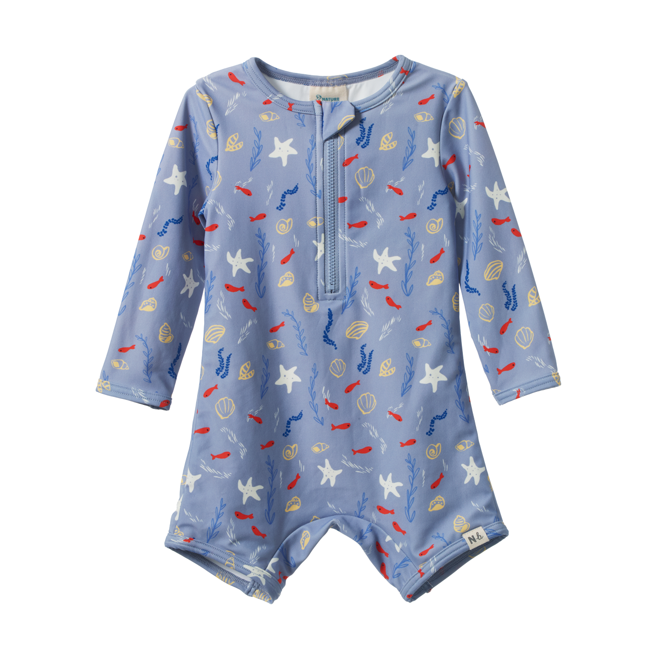 ONE PIECE BATHING TRUNKS | Blue Snorkel Print-Web-front