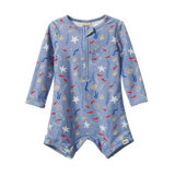 ONE PIECE BATHING TRUNKS | Blue Snorkel Print-Web-front