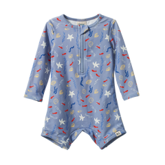 ONE PIECE BATHING TRUNKS | Blue Snorkel Print-Web-front