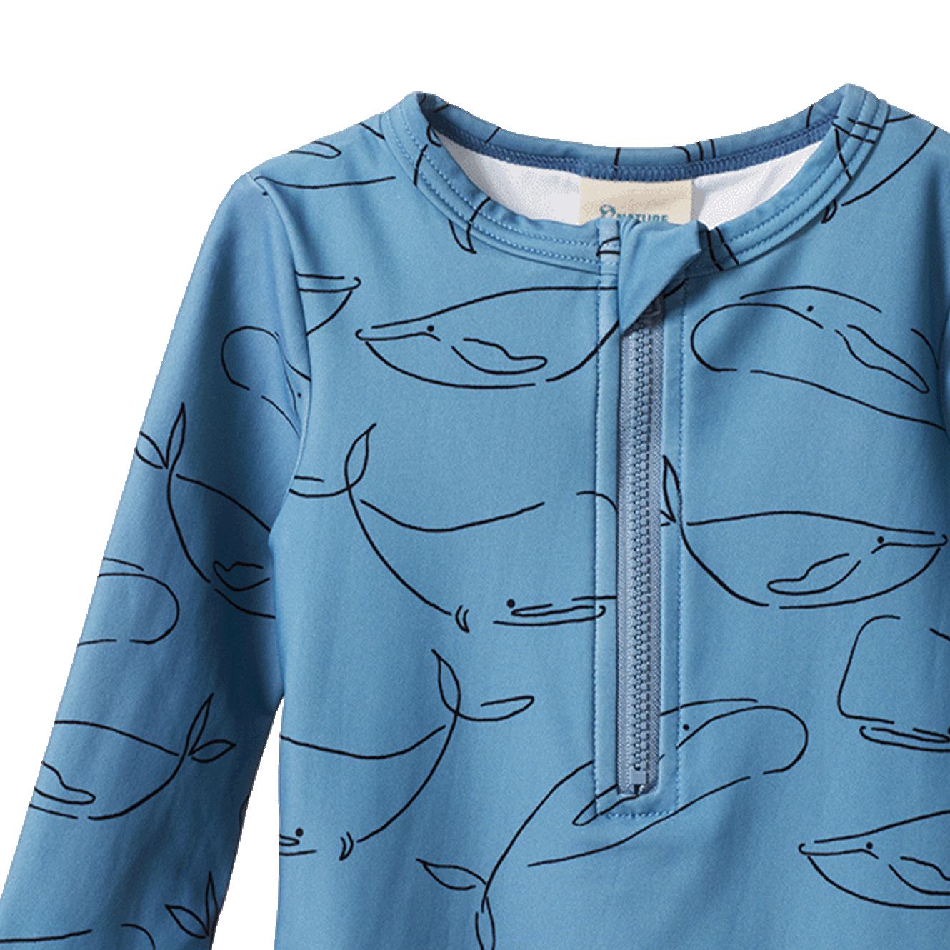 ONE PIECE BATHING TRUNKS | Blue Whale Print-Extra Img - 3