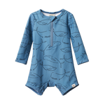ONE PIECE BATHING TRUNKS | Blue Whale Print-Web-front